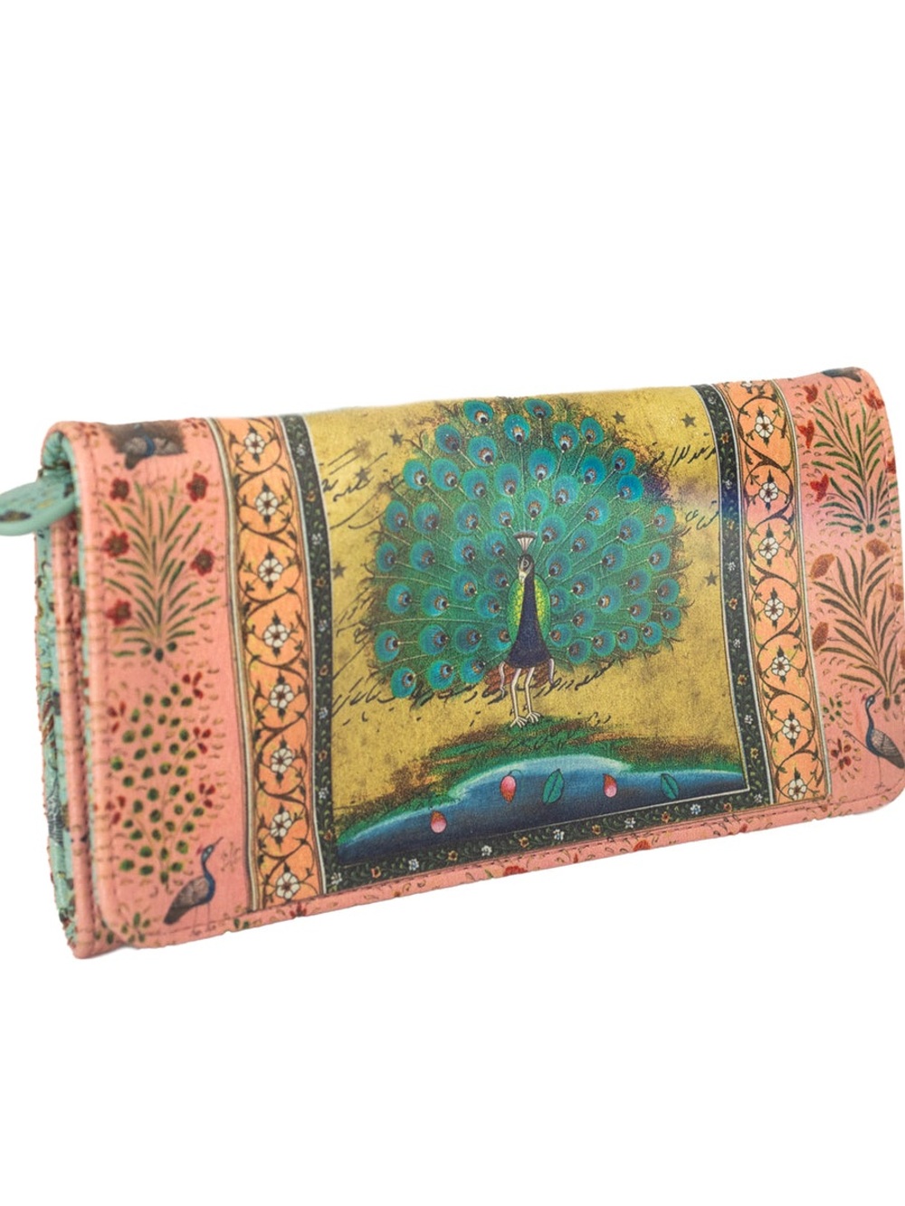 Papaya Art Peacock Print Women's Trifold Wallet
